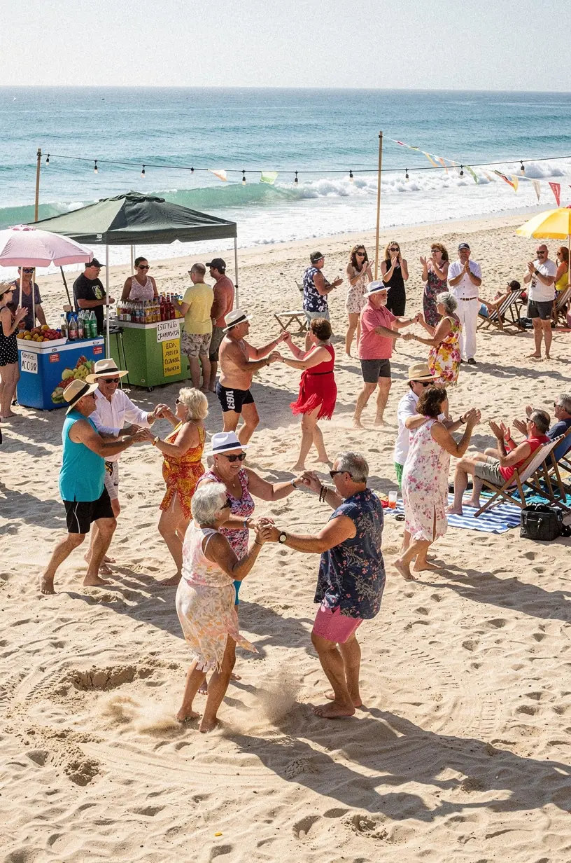 Cultural dance gathering promoting active aging communities