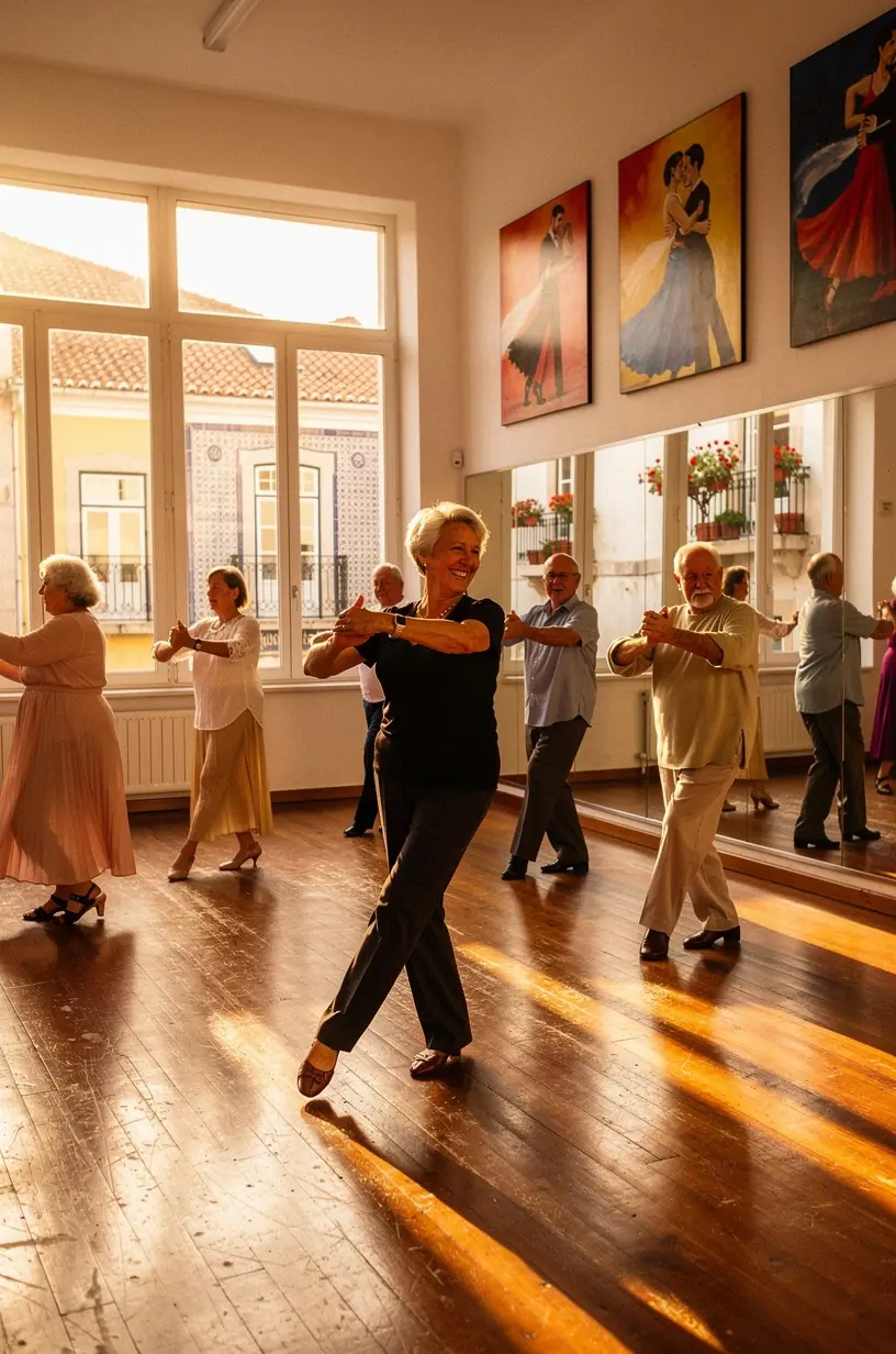 Dancers improving mobility and balance through movement.