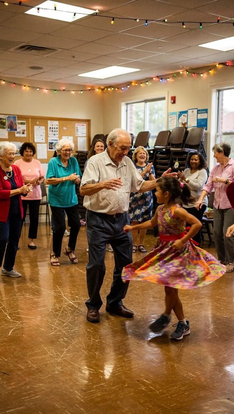 Group dance session promoting mental wellness and connection